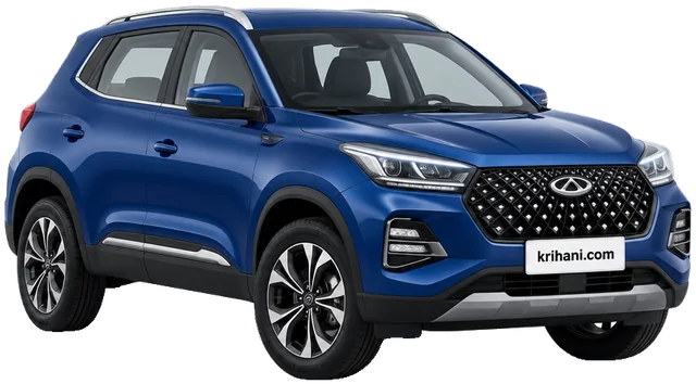 SUV compact bleu analysé dans KriHani